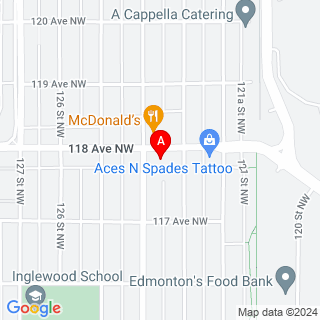 118 Ave NW & 124 St location map